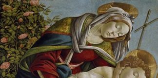 El respeto al niño Virgen con el Niño y Juan Bautista. Sandro Botticelli