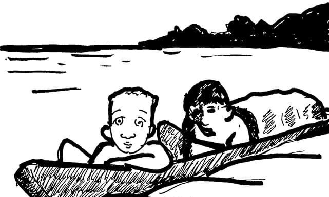 Perdidos en el mar Perdidos en el mar. Ilustración. Juan Francisco Miral