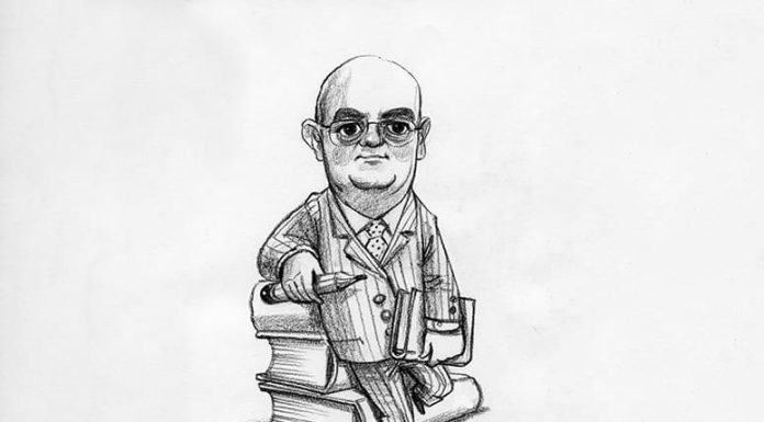 La educación es lo que preside mi actividad, ya sea como docente, gestor o político Juan A Trinidad, caricatura