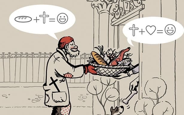 «Lo que nunca puede faltar» (y II) Lo que nunca puede faltar. Ilustración: José Miguel de la Peña