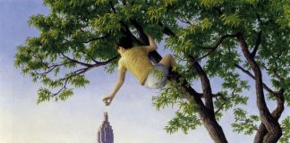 Laicos que salen del refugio Rob Gonsalves. Tablet op Towers