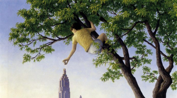 Laicos que salen del refugio Rob Gonsalves. Tablet op Towers