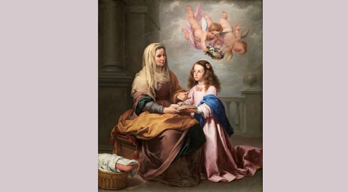 Santa Ana enseñando a leer a la Virgen Santa Ana enseñando a leer a la Virgen