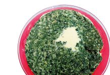 Pastel de espinacas con puré de patata Pastel de espinacas