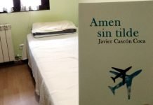 He sido testigo de mucho bien Portada del libro "Amen sin tilde", obra solidaria que financia hogares para personas sin hogar.
