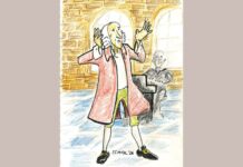 Elevando la voz Ilustración de Franz Joseph Haydn obra de Juan Francisco Miral, que acompaña la reflexión sobre confesar la fe católica en voz alta y sin complejos