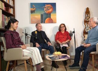 Rehumanización José Luis Cañas, Sisi Cano y Ester Tsai durante la charla sobre rehumanización en el podcast Hágase Estar